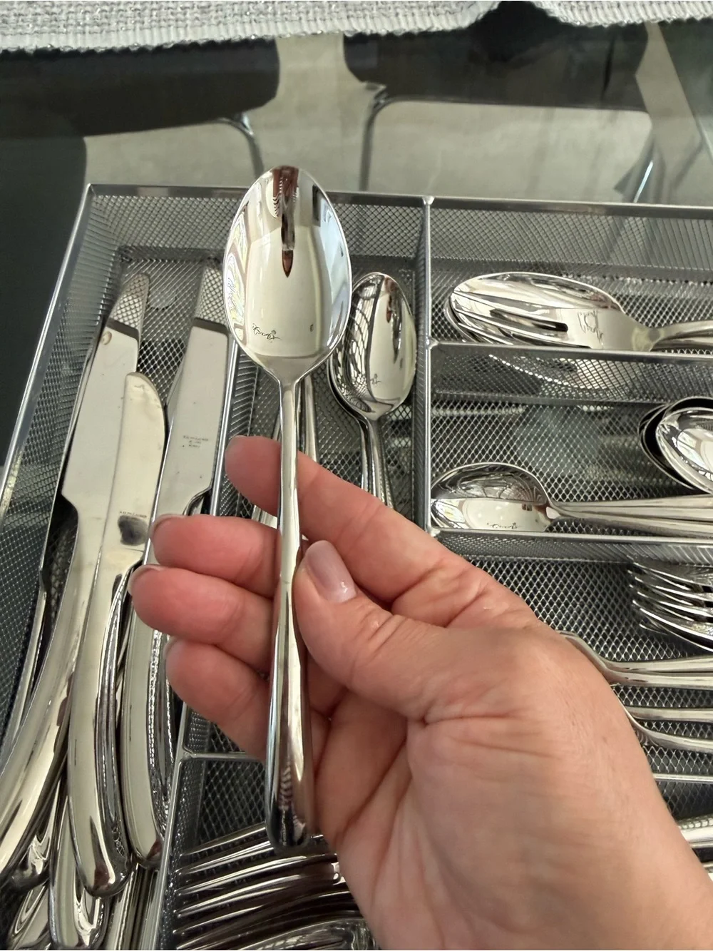 Ralph Lauren Polished Silver Stainless Steel Flatware Set